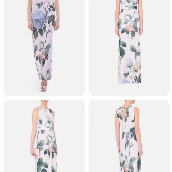 Ted Baker London distinguishing rose floral print gown - Picture 6 of 8